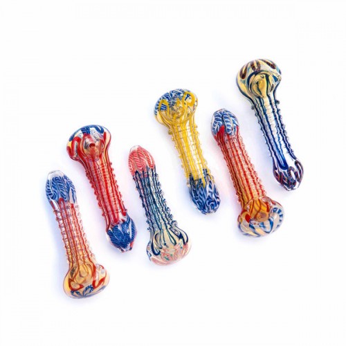 SPIRAL GLASS PIPES - MIXED COLOURS