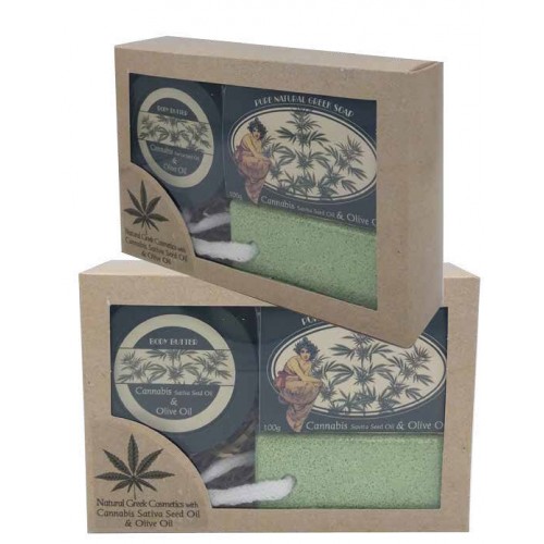 Gift Set with Body Butter, Soap, Pumice