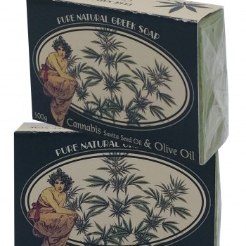 Natural Greek Soap with CBD Oil & Olive Oil, 100gr Natural Greek Soap with CBD Oil & Olive Oil, 100gr